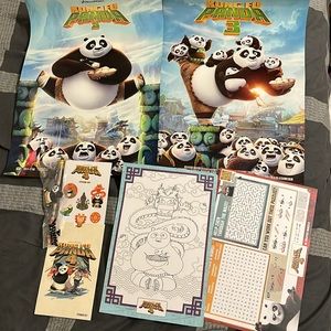 Kung Fu Panda Bundle BOTH Movie Posters New Jacke Chan Jack Black! 13.5x20